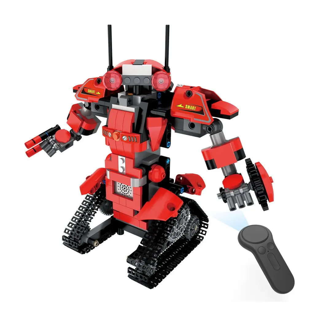 392 шт. M1 4CH пульт дистанционного управления DIY RC строительные блоки Rover Robot игрушки блоки конструктора с 360 вращением на месте для подарка детям