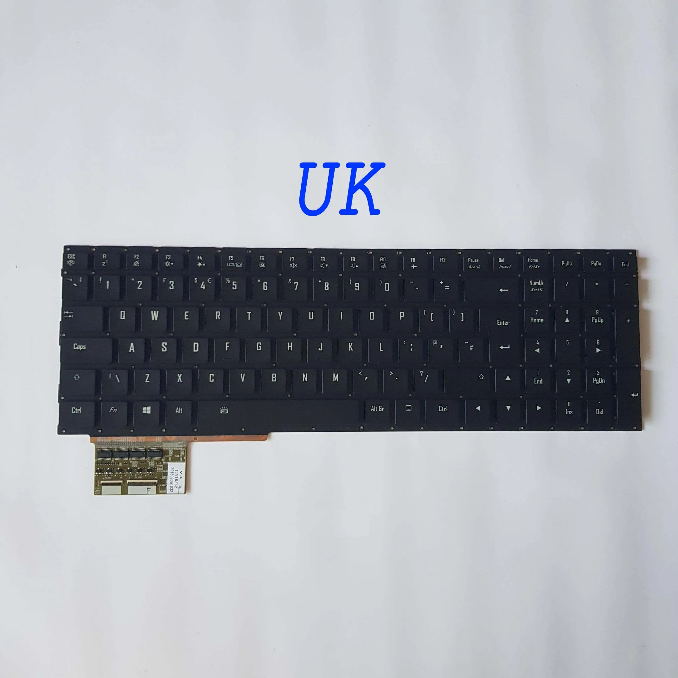 Inglês Reino Unido Ele Teclado Translúcido para Gigabyte para Aero 15 Eua tw sem Moldura - Imagem 5