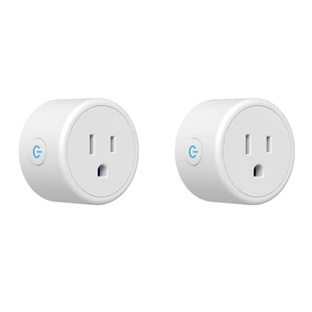 

X5P Mini Wifi Outlet 10A Compatible with Alexa, Google Home and IFTTT, No Hub Required Smart Plug US Plug(2Pack)
