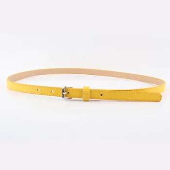 

Multicolor slim Small luxury belt elegant Candy Color Thin Leather white belt Hot Beautiful Woman Belt