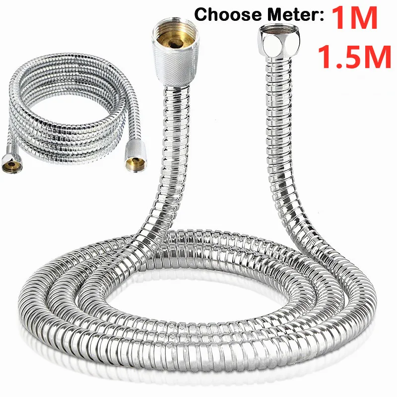 1PC Stainless Steel Shower Hose Flexible Plumbing Hoses Bathroom Shower