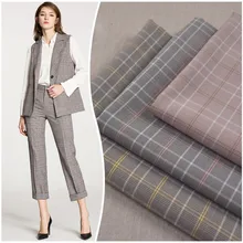 Половина метра высокого класса элегантный плед эластичная ткань для костюма брюки платье пальто женская одежда T899