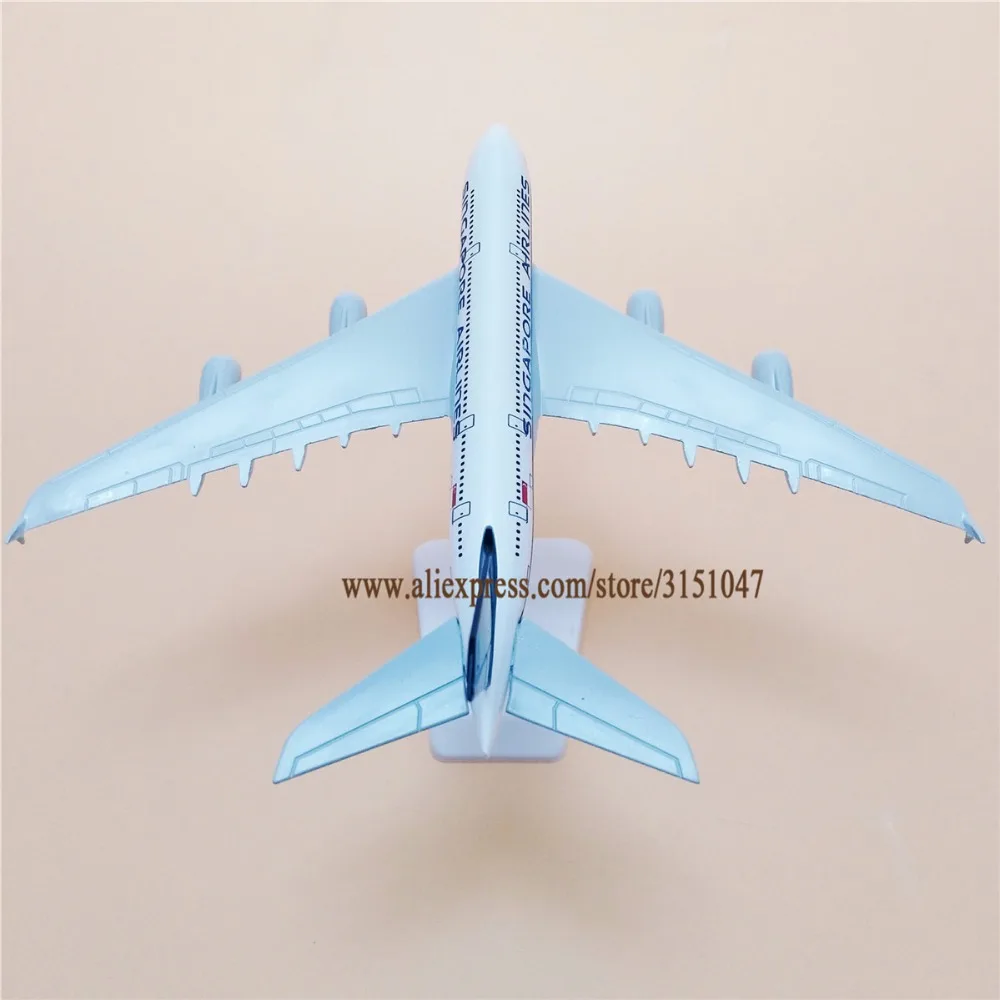 Сплав металла Air SINGAPORE Airlines A380 модель самолета Сингапур Airbus 380 Airways модель самолета Стенд самолет подарки 18 см