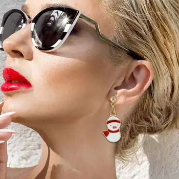 

3 Pairs Christmas Snowman Earrings Santa Claus Dangles for Women Jewelry Romantic Christmas Gifts for Women Girls Kids