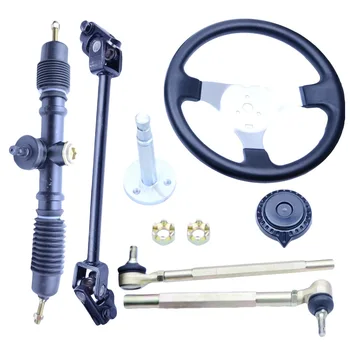 

Steering Wheel Assembly Kit Tie Rod Rack Adjustable Shaft Package FOR GO KART GO CART 150cc Cart ATV Quad Dirt Pit Bike Parts