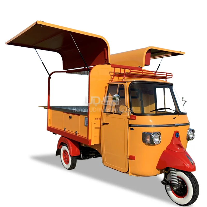 Carrello Per Alimenti Di Dimensioni Personalizzate Street Restaurant Electric Taco Truck Ice Cream Beer Bar Tuk Tuk Piaggio Ape Triciclo Food Trucks