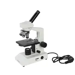 Профессиональный биологический монокулярный микроскоп 40-400X грубая/тонкая фокусировочная ручка Dimmerable нижний СВЕТОДИОДНЫЙ лабораторный