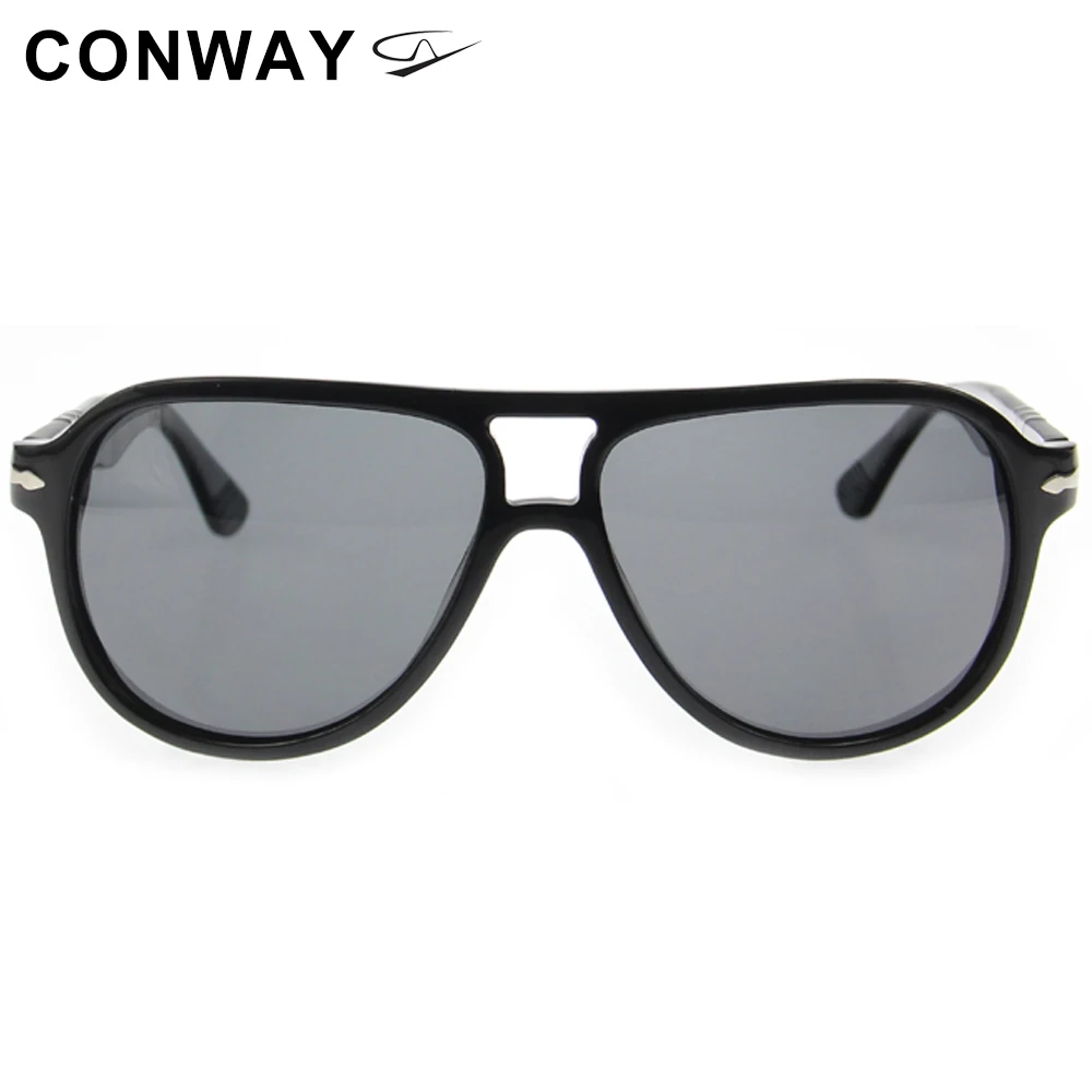 

Conway Men Polaroid Sunglasses Pilot Style Driving Glasses Anti Glare Personal Sun Glasses Brand Design Acetate Frame UV Block
