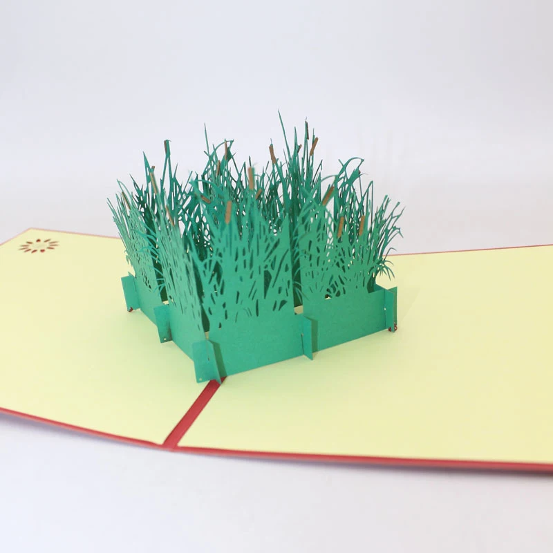  3D Handmade River Beach Reeds Paper Invitation Greeting Cards PostCard Business Teachers' Day Mothe - 4000336930220
