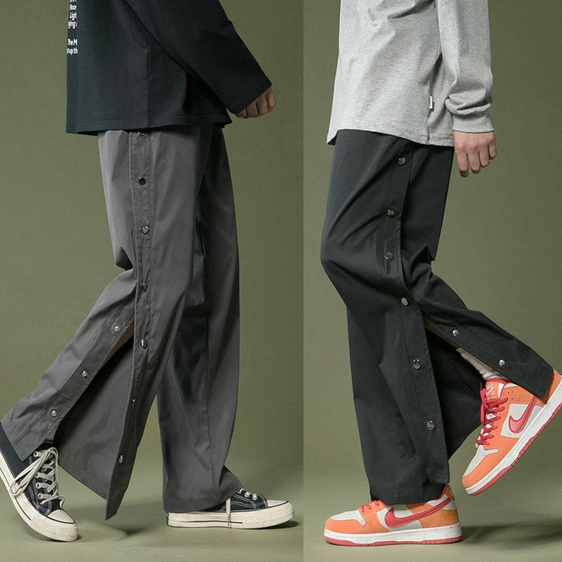 Double Side Buttons Casual Cargo Pants 
