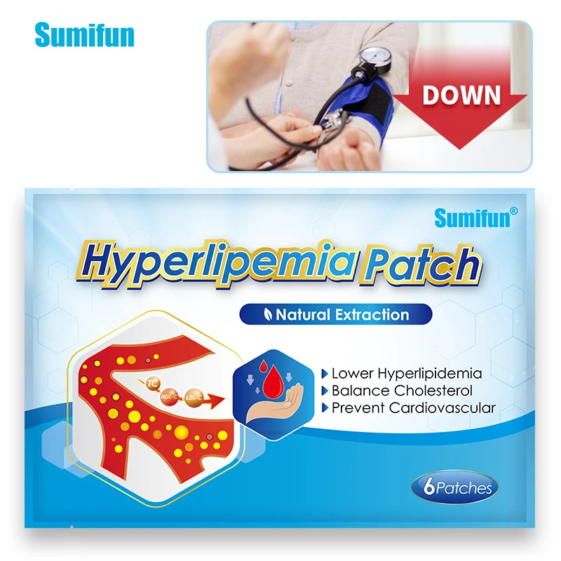 6pcs Sumifun Hyperlipemia Patch Balance Lower Blood Lipids Relieve Chest Tightness Dizziness Herbal Medical Plaster Body Care Patches Aliexpress