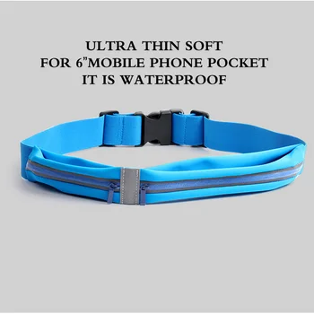 

YINJUE waist bag Invisible Fanny Pack wholesale Sport Running Elastic waterproof Outdoor travel For 6" Phone pocket Belt bags