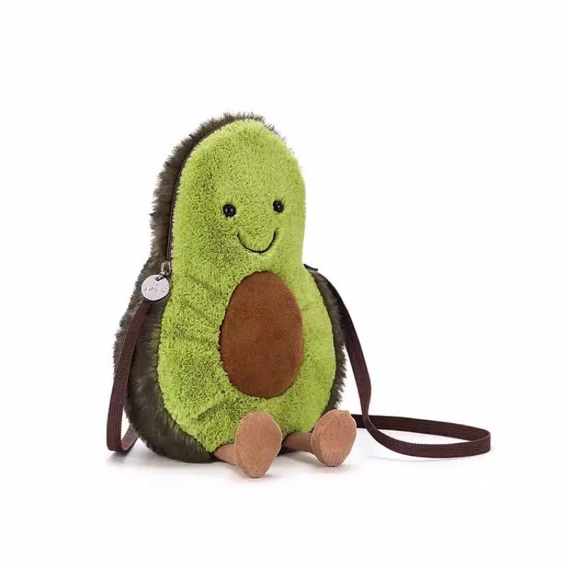 Мультфильм авокадо плюшевая сумка на плечо дети детский сад фрукты сумка Мягкие игрушки игрушка в форме растения - Цвет: Bag