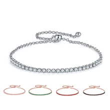 Модный женский браслет с кубическим цирконием, 6 цветов, новинка, Роскошный Регулируемый браслет для тенниса, свадебные подарки