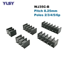 

20Pcs Barrier PCB Screw Terminal Block 35C-B Pitch 8.25mm Straight Pin 2/3/4/5/6P Morsettiera Wire Cable Connector Bornier 20A