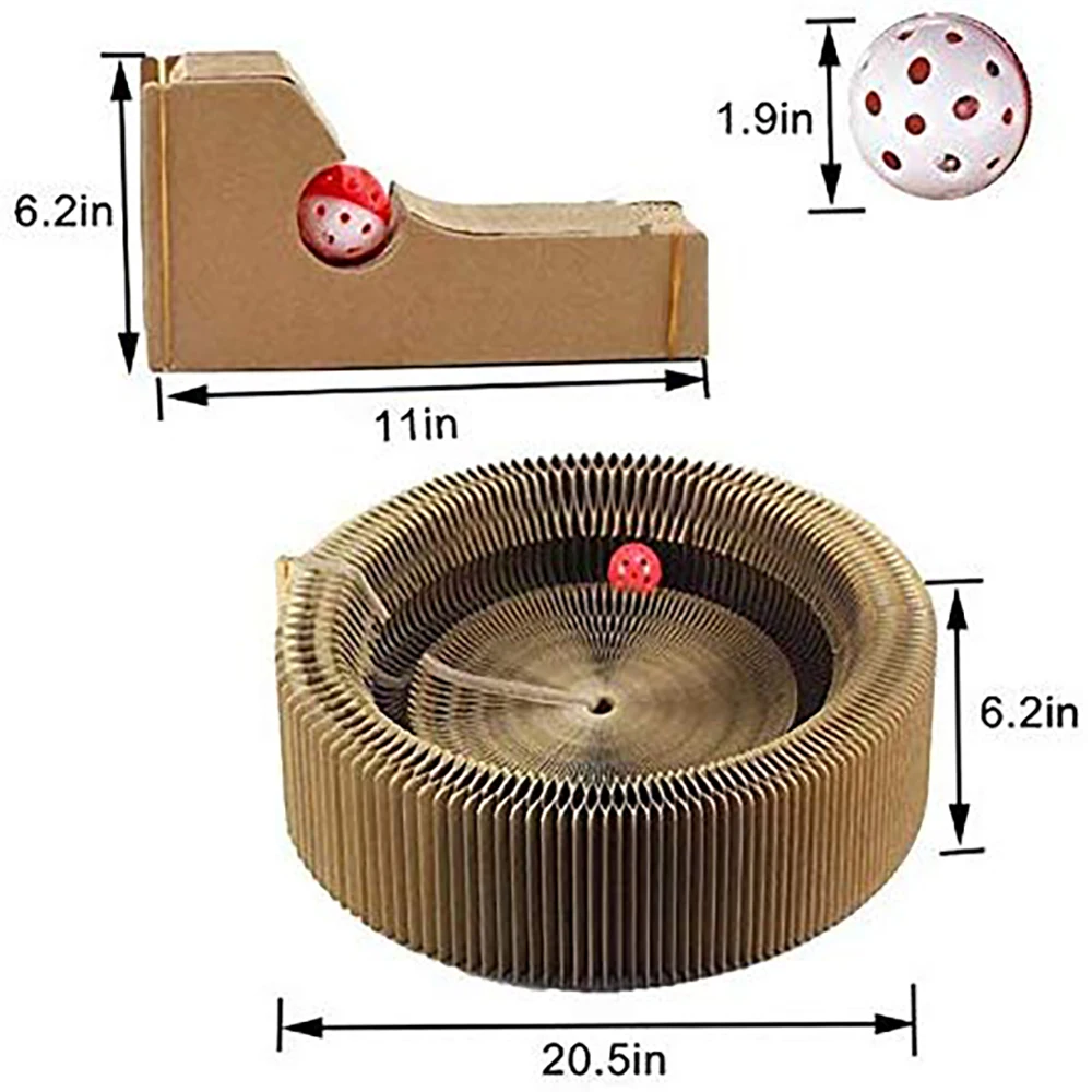 Многофункциональная Когтеточка для кошек, складная круглая Когтеточка с шариком, лучшее место для кошек для отдыха и игр