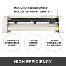 High Speed 800mm Per Seconds Fabric Cutting Plotter Vinyl Printer Graph 34inch Cutting Plotter