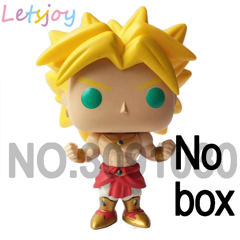 24broly no box Официальный Золотой Красный глаз Frieza broly 15 см поп dragon ball Vegetto son guko GOHAN letsjoy Vegeta фигурка милая кукла - Цвет: 24broly no box
