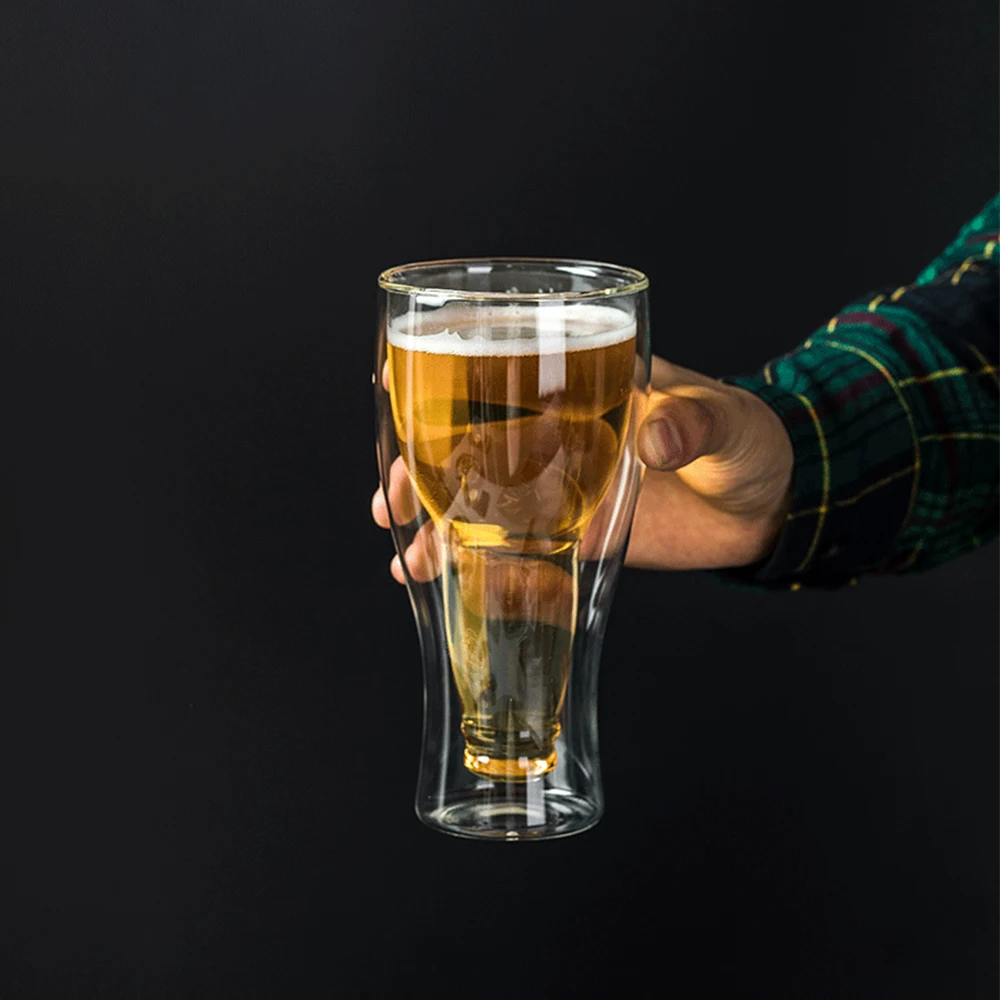 Double walled upside down Beer glass