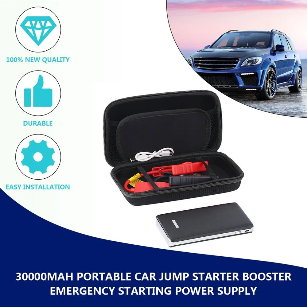 Ba30DEllylelly 30000mAh Portable Car Jump Starter Pack Booster Cargador LED Bater/ía Banco de energ/ía Fuente de alimentaci/ón de Arranque de Emergencia port/átil