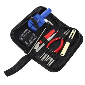 

16-piece clock box opener strap link disassembly screwdriver repair tool kit with seam strap bracelet chain pin remover adjuster