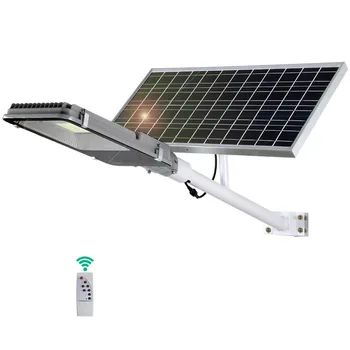 

4 sets 200W LED Solar Street Light Outdoor Waterproof IP67 Remote Control Radar Sensing Smart Light Led Light Garden Solar Lamps