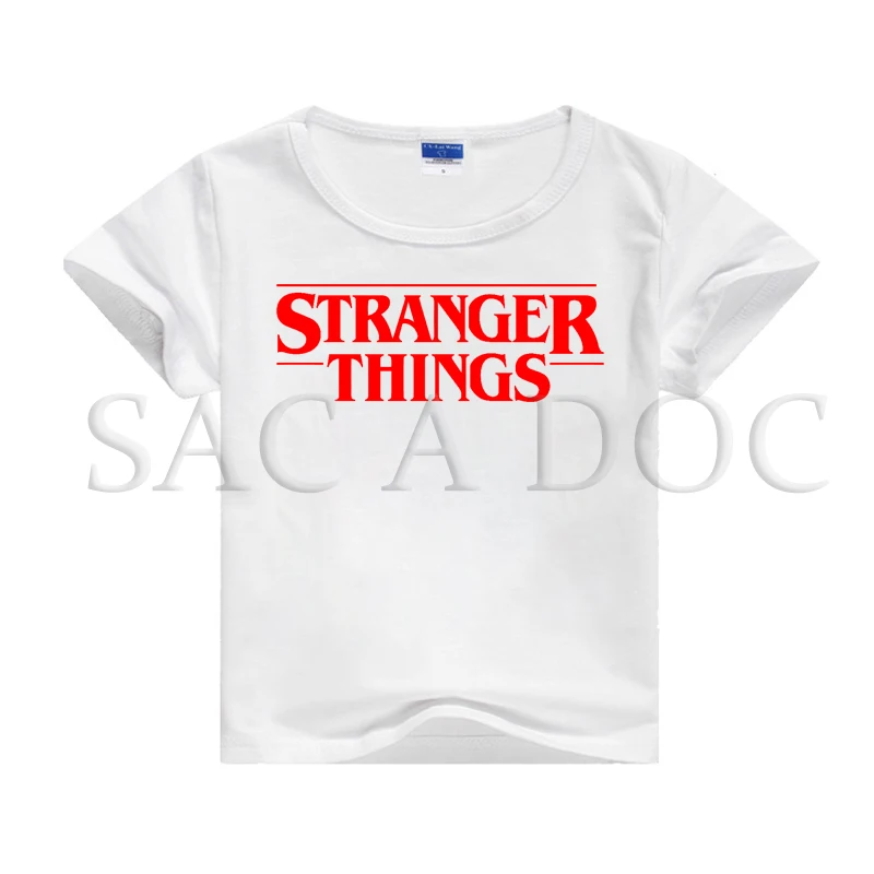 Camiseta/Детская футболка с принтом «странные вещи»; летние футболки с короткими рукавами; футболки унисекс; костюм; Футболка с принтом «странные вещи»; Disfraz - Цвет: kids shirt 2
