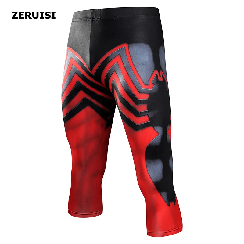 Kopen Compressie Leggings Knie Pads Heren Running Broek Gym Fitness Sportkleding Jogger Training Yoga Broek Voor Mannen Cropped Broek