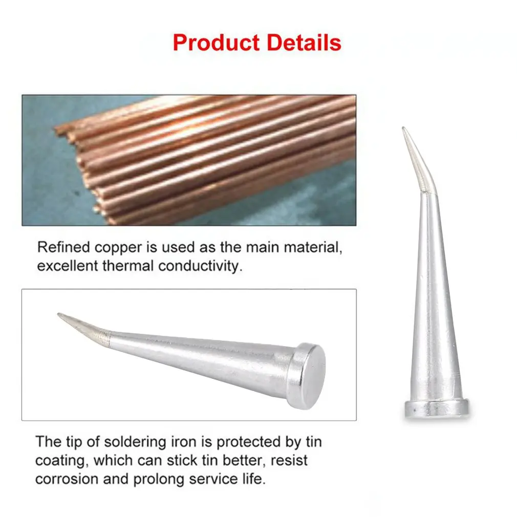 2Pcs ET Soldering Iron Tips ETB Welding Tools ETS Soldering Tip for Weller WES50/WES51/WESD51 Soldering Station Rapid Heating electric solder