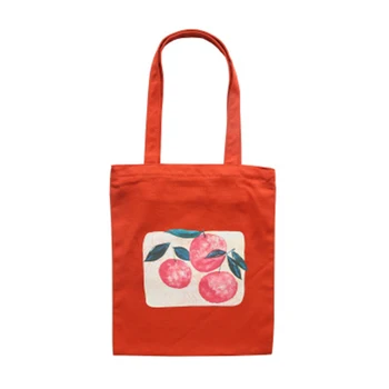 

Women Lady Shoulder Bag Orange Printing Canvas for Mobile Phone Keys Money Travel New