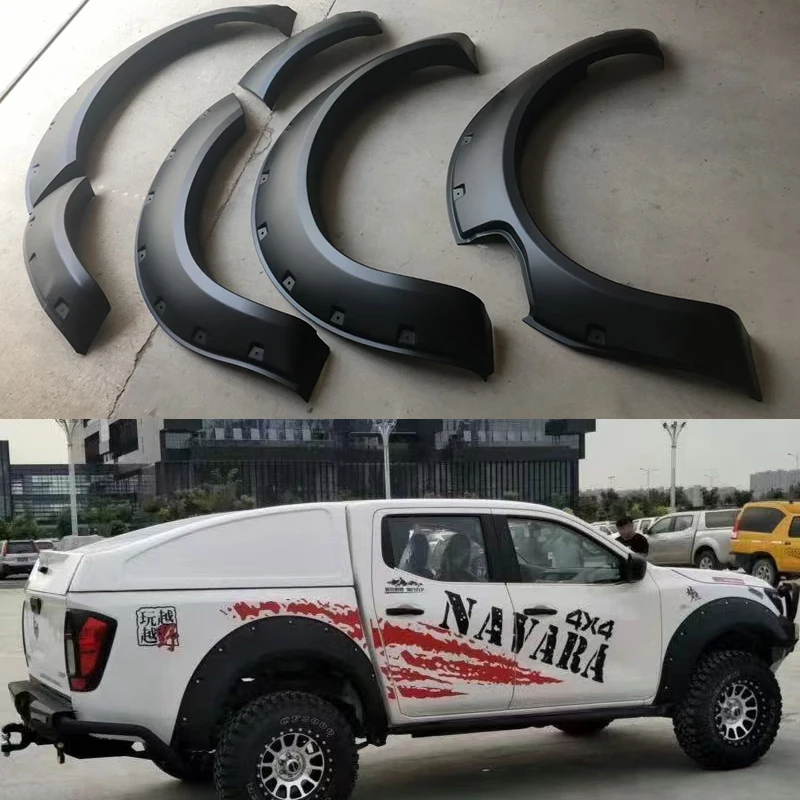 9 Inch fender flare For Nissan Navara Frontier 4x4 Pocket Rivet Style