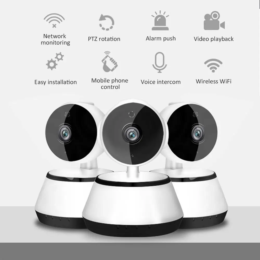 

Home Security V380 2.1mm Lens 720P Wireless Mini WIFI Night Vision Smart IP Camera Surveillance Camera Monitor