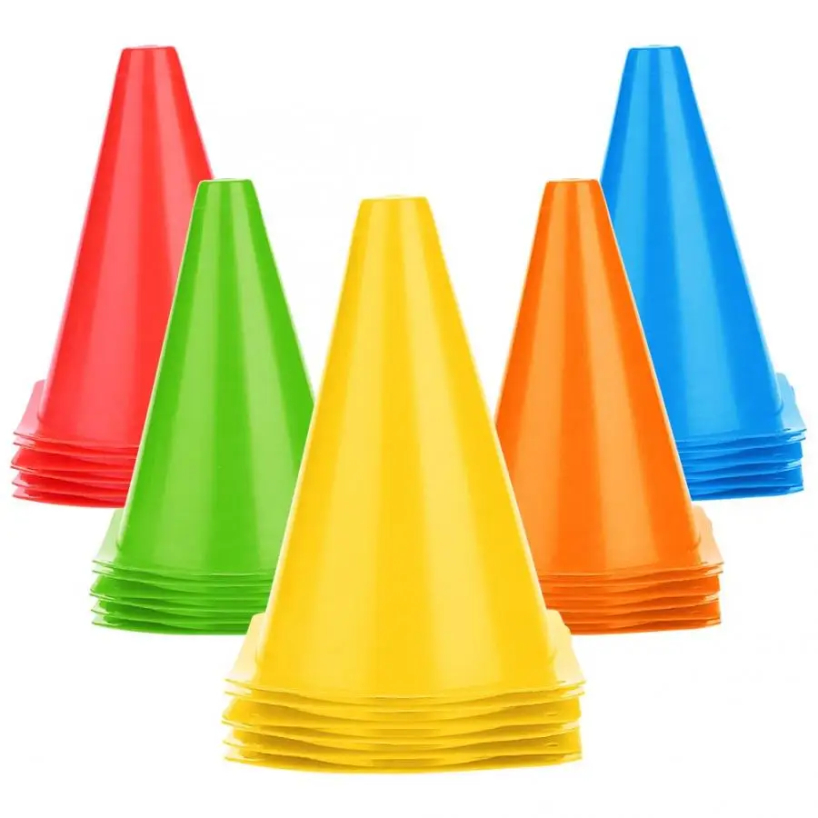10pcs Soccer Training Cone Football Barriers Plastic Marker Holder Accessories 
