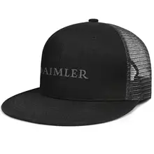 Daimler Logo Men Women Snapback Cap Mesh Printing Plain Crew Flat Hats