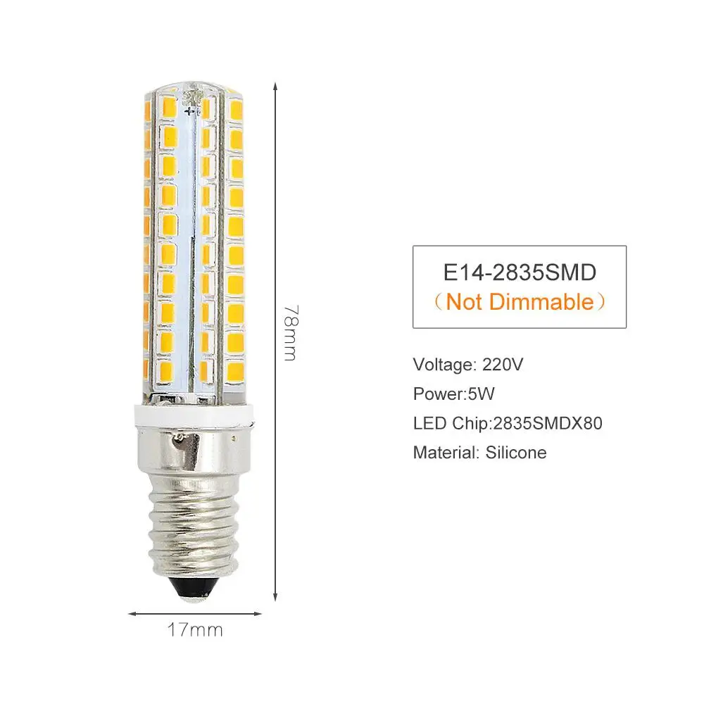 1 шт. AC 220V 6W 8W светильник Точечный светильник E14 светодиодная мини-лампа 2 Вт, 3 Вт, 4 Вт лампы морозильник холодильник для люстр с Стекло - Испускаемый цвет: 7