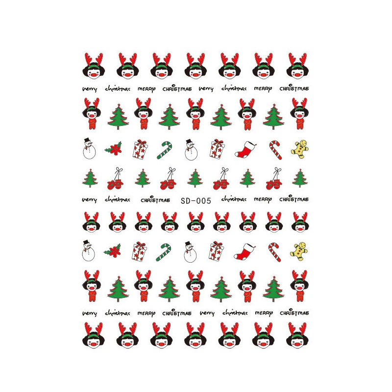 Volledige beauty Patroon для ногтей стикер Sneeuwvlok Ster лазерный блеск Kerst Nail Art Transfer folies SD001-SD011