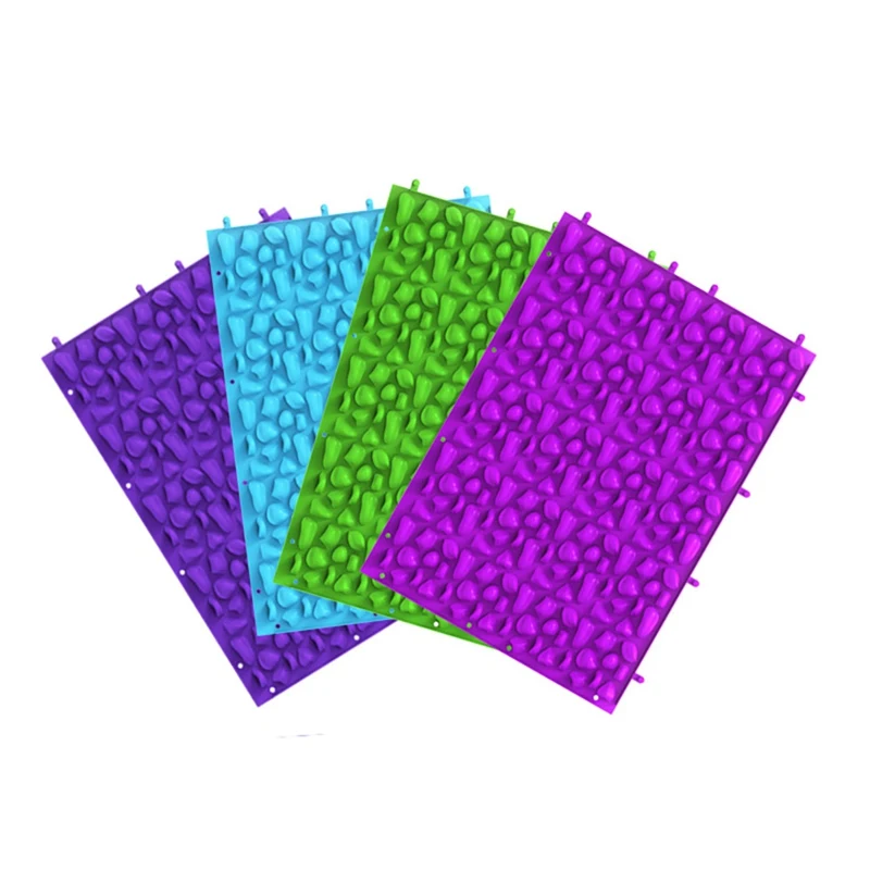 New Foot Massage Acupressure Mat Artificial Pebble Walking Toe Plate Manual Massaging Pad