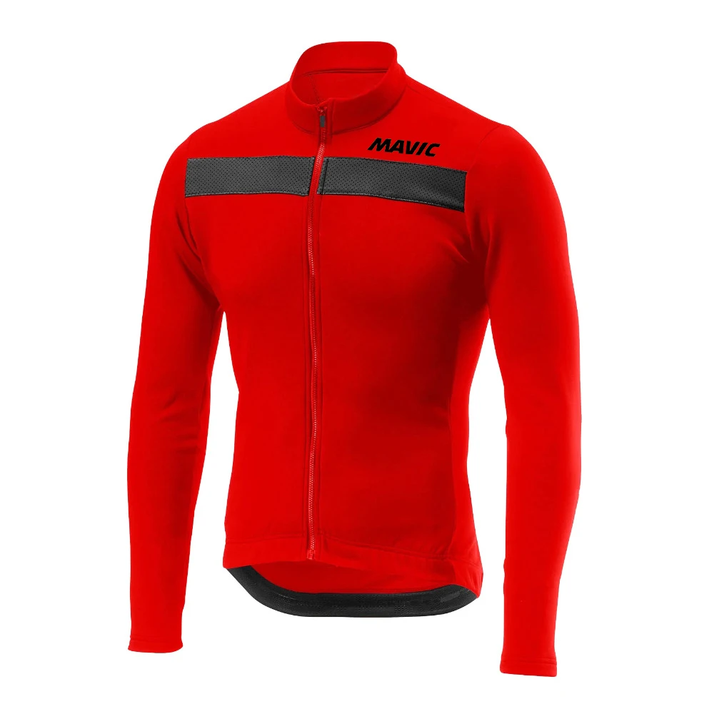 Высокое качество mavic Светоотражающая Теплая Флисовая кофта с длинным рукавом для велоспорта зимняя куртка Ropa Ciclismo MTB велосипедная одежда