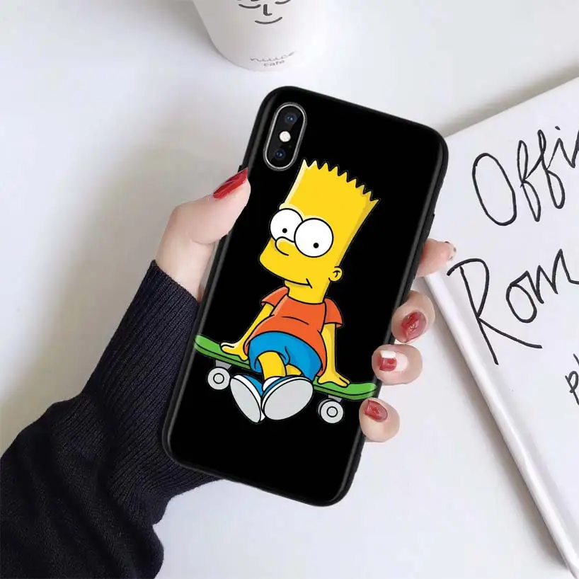 Чехол Homer J. Simpson для Apple iphone 11 Pro XR XS Max X 7 8 6 6S Plus 5 5S SE Черный силиконовый чехол для телефона - Цвет: BS254-4