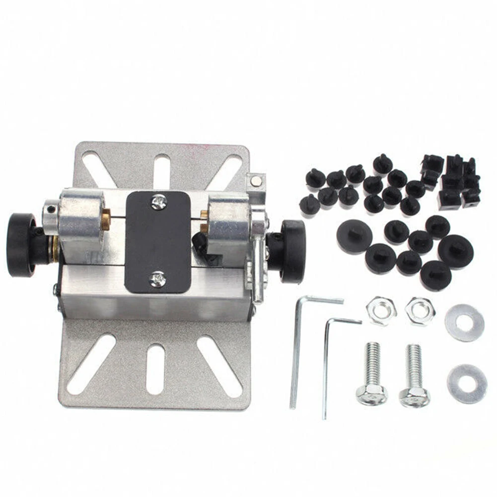 

Lathe Polisher Aluminum Alloy Multifunctional Silver Rotary Tool Mini Craft DIY Durable Woodworking Beads Machine Punch Bracket