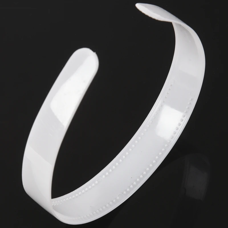 Ladies Headband Plastic with Teeth White