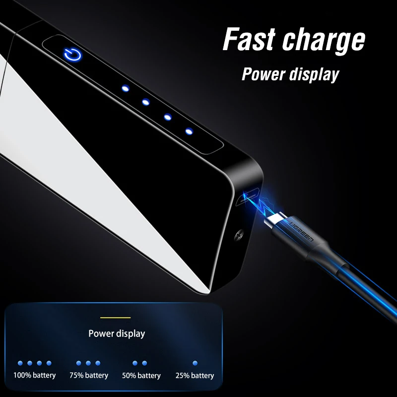 Вращающаяся USB электрическая зажигалка для сигарет ветрозащитная перезаряжаемая электронная плазменная дуговая Зажигалка металлический подарок для мужчин