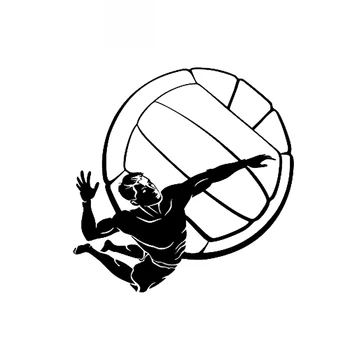 

Car Stickers Beach Boys Playing Volleyball Games PVC Car Decoration Accessories Stickers Waterproof Black/white,15cm*15cm