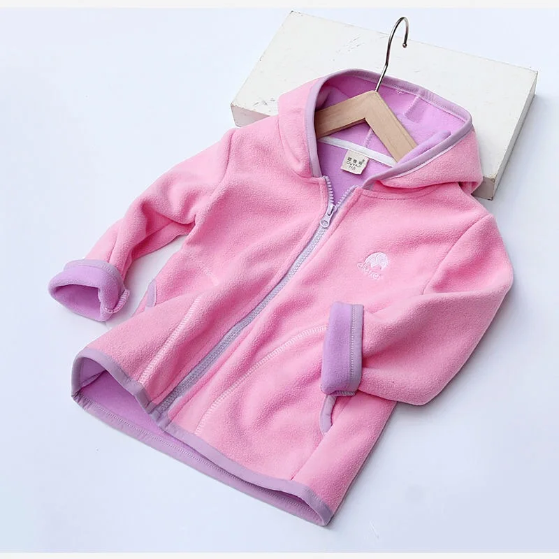 Новинка года, Весенняя флисовая куртка с длинными рукавами для мальчиков, флисовая куртка Верхняя одежда для новорожденных девочек, зимняя Корейская одежда, пальто - Цвет: Purple