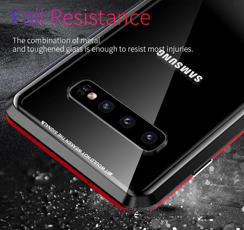 Полный Магнитный чехол для samsung Galaxy S8 S9 S10 плюс передний и задний двойной Стекло чехол Крышка Note10 8 9 A50 70 A60 a8