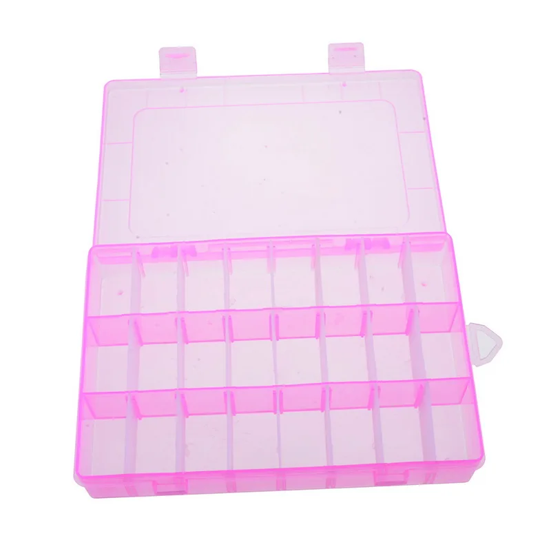 24 сетчатый инструмент коробка красочная пластиковая коробка для хранения ювелирных изделий электронные части винты аксессуары Save190* 130*36 мм