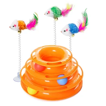 

Toys For Children Boys Kids Toys Cat Toy 3 Of Interactive Play Circle Track With Moving Ball Satisfies Cat's Hunt
