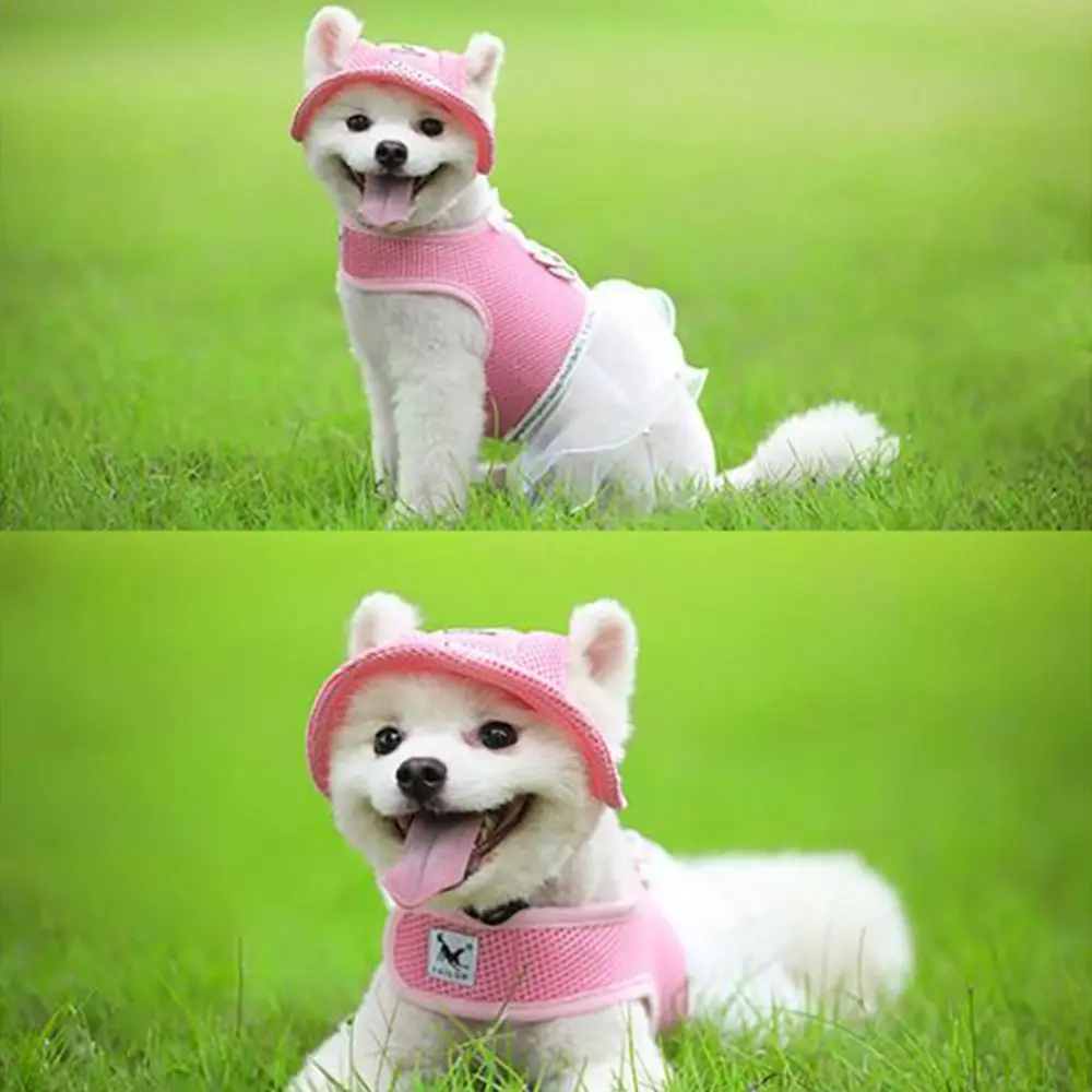 

Stripe for Small Medium Sun Cap Mesh Cloth Pet Products Dog Caps Sunhat Cat Hat