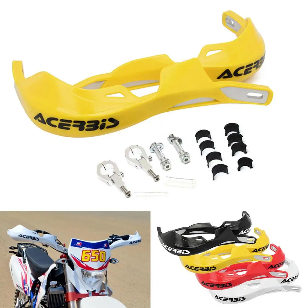 yellow 1 Пара мотоциклетный 22 мм 28 мм руль ручной щиток Handguard протектор для мотокросса Dirt Pit Bike Off Road - Color: yellow
