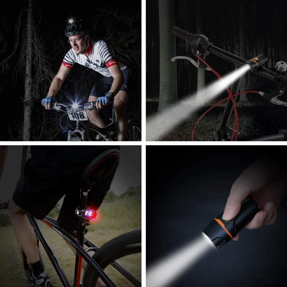 Discount 5200mAh MTB Waterproof Bike Light Rechargeable 6 Modes Bicycle Front Light lamp Bike Headlight Cycling LED Flashlight Lantern 7